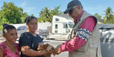 Realizan vacunación preventiva de aves de traspatio en Escuintla