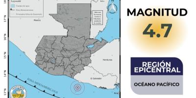 Sismo reportado por INSIVUMEH