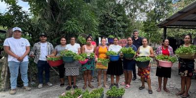 Entregan más de tres mil pilones a productoras de Melchor de Mencos