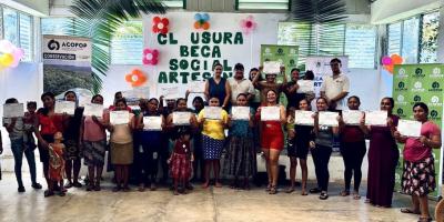 En la comunidad de La Técnica en Petén, 32 mujeres desarrollaron sus conocimientos o habilidades y mejoraron sus técnicas productivas.