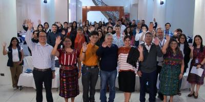 Participantes en el conversatorio “Territorios que transforman: juventud y ODS en Huehuetenango” 