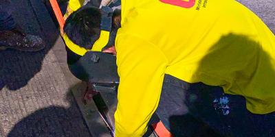 Covial renueva juntas y estructura del paso a desnivel en Santa Rosalía