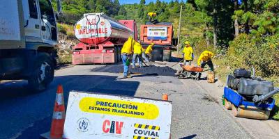 Mejoran camino entre San Sebastián e Ixchiguán: bacheo en RN-12 facilita la movilidad en San Marcos