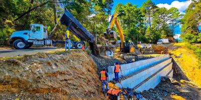 Avanzan trabajos en el km 162 rumbo a Salamá
