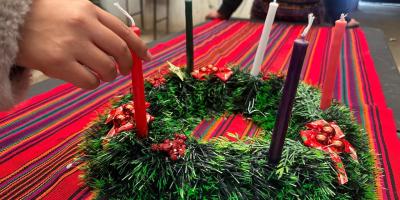 elaboración de Coronas de Adviento