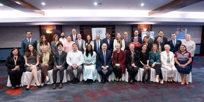 Participantes en la reunión extraordinaria del Comité Ejecutivo del Fondo para la Consolidación de la Paz de Naciones Unidas (PBF)
