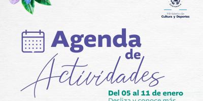 Agenda de actividades del 5 al 11 de enero 