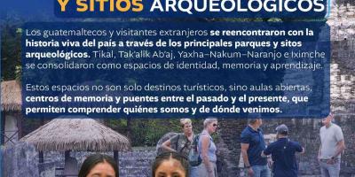 1 millón 243 mil 734 visitantes en los parques y sitios arqueológicos