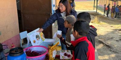 Familias de Chotacaj disfrutan una mañana de sabores saludables