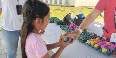 Celebración de Carnaval en el Parque de la Paz Erick Barrondo de Cobán