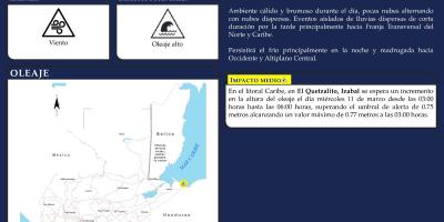 INSIVUMEH presenta el Pronóstico Basado en Impactos del 10 al 12 de marzo de 2026