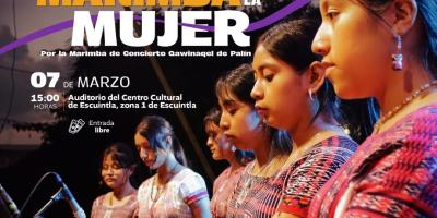 La marimba celebra la fuerza femenina en el Centro Cultural de Escuintla