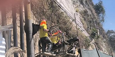 Inician trabajos de protección de taludes en la cuesta de Villalobos, Villa Nueva