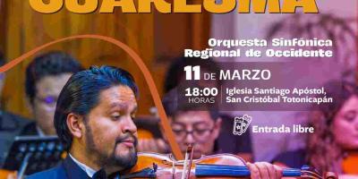La Orquesta Sinfónica Regional de Occidente continúa con conciertos de la Temporada de Cuaresma