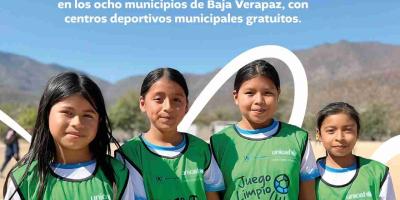 Juego Limpio y aliados inauguran Centros Deportivos Municipales en Baja Verapaz