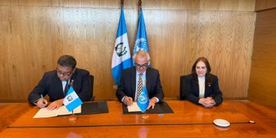 Firma del acuerdo de cooperación entre Guatemala y CEPAL 