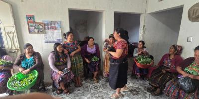 Entregan pilones de hortalizas y equipo de higiene en Concepción Chiquirichapa