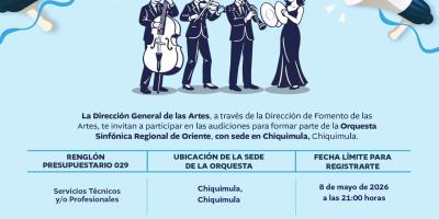 ¡Convocatoria a audiciones!