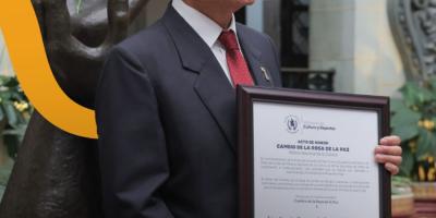 Sergio Parada fue distinguido como Mensajero de la Paz