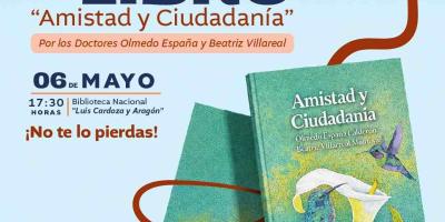 Presentación del libro “Amistad y Ciudadanía”, el Dr. Olmedo España Calderón y Beatriz Villareal