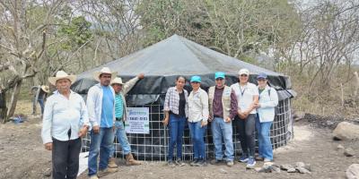 Reservorios de agua ayudan a familias del corredor seco a proteger sus cultivos