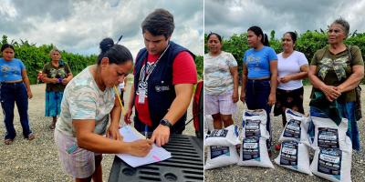 Agricultores reciben insumos para fortalecer producción de alimentos en sus hogares