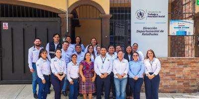 La ministra de Trabajo y Previsión Social, Miriam Roquel, supervisó la nueva sede de la Dirección Departamental del Ministerio de Trabajo y Previsión Social en Retalhuleu.