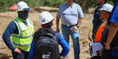 Se realizó una diligencia de inspección en la obra de construcción.