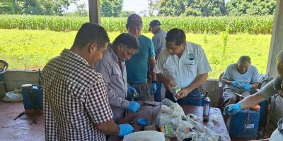 Reparación de aspersoras fortalece las labores agrícolas en Retalhuleu