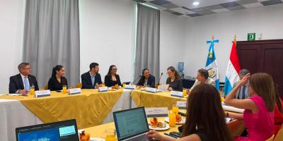Reunión de trabajo de representantes del Gran Ducado de Luxemburgo y autoridades de MINEX y SEGEPLAN.