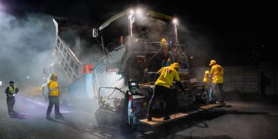 Carretera a El Salvador: mantenimiento avanza con trabajos nocturnos