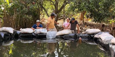 Familias de Santa Rosa fortalecen la producción de tilapia