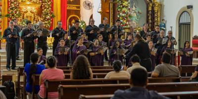 Coro Nacional de Guatemala exalta la música sacra en Mazatenango. 