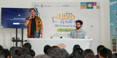 Editorial Cultura fomenta el talento nacional en la Feria Libro al Viento Verapaz 2026. 
