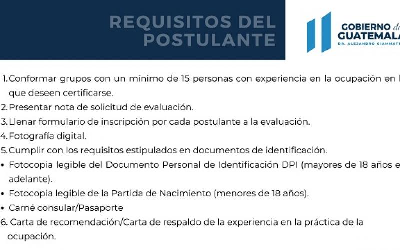Requisitos para certificados por oficios en el exterior