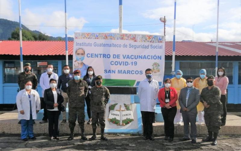 Centro de Vacunación en San Marcos. 