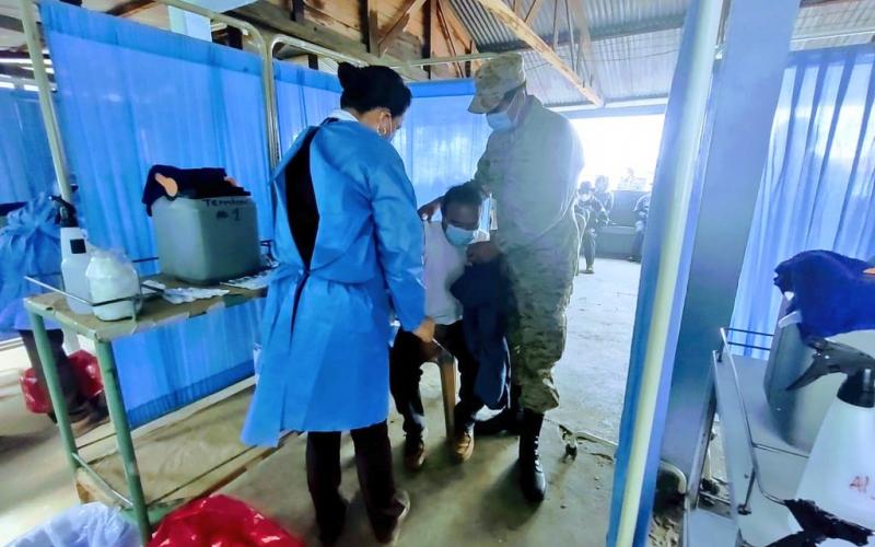 Reservistas Militares apoyan el Plan de Vacunación Nacional contra Coronavirus, COVID-19