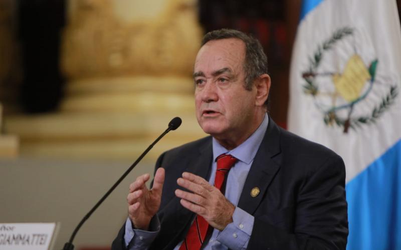 Presidente Alejandro Giammattei. 