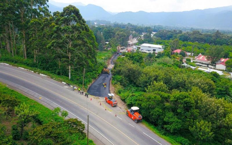 tramo de conexión entre la Antigua Guatemala y Ciudad Vieja con la Ruta Nacional 14