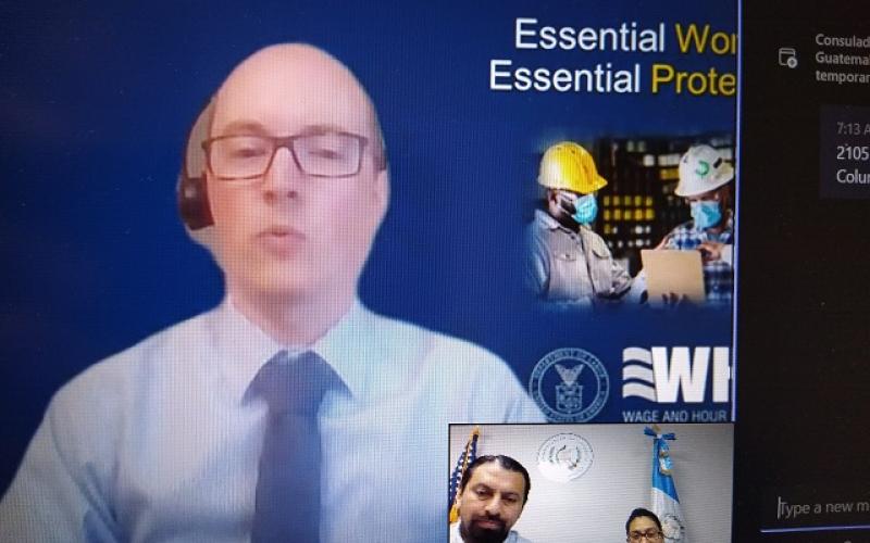 Reunión virtual con Departamento de Trabajo de EE. UU.