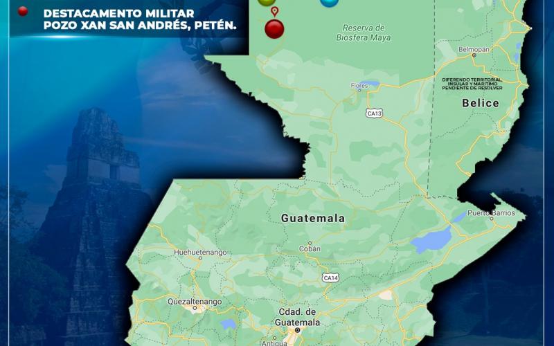 Destacamentos remotos en el departamento de Petén 