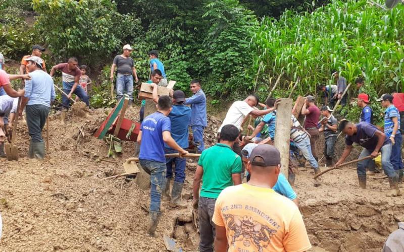 Deslizamiento en Cahabón, Alta Verapaz.