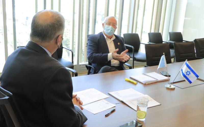 Viceministro de Desarrollo Económico Rural, Miguel Duro, en reunión de trabajo con el Embajador de Israel en Guatemala, Mattanya Cohen.