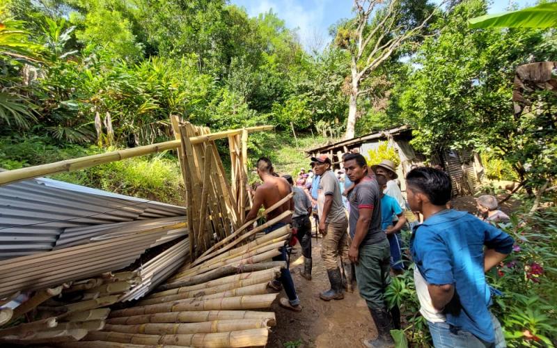 Deslizamiento de tierra en el caserío Chimulac, Chisec, Alta Verapaz.
