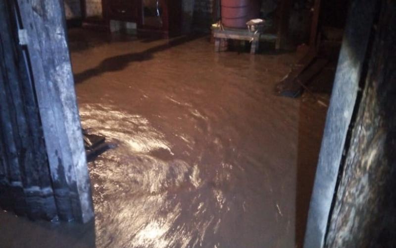 Inundación en el caserío San Antonio del Monte, San Antonio Suchitepéquez, Suchitepéquez.