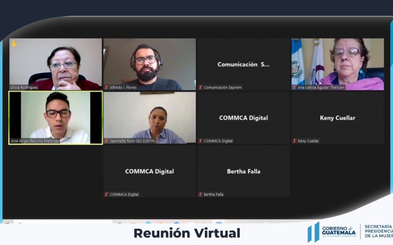 Secretaria Presidencial de la Mujer, Ana Leticia Aguilar Theissen. 