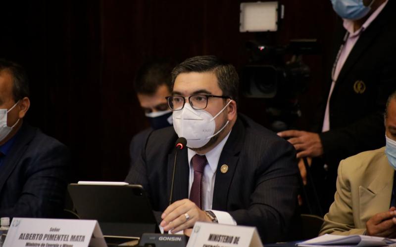 Alberto Pimentel Mata, Ministro de Energía y Minas.