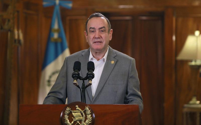 El Presidente Giammattei participó en el evento virtual.