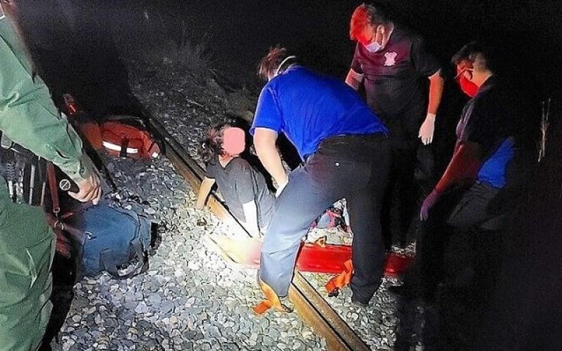 Guatemalteca herida en Texas. Foto de Patrulla Fronteriza.