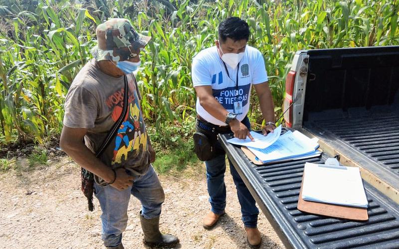 Entrega de notificaciones en Caserío Bolivia El Colorado